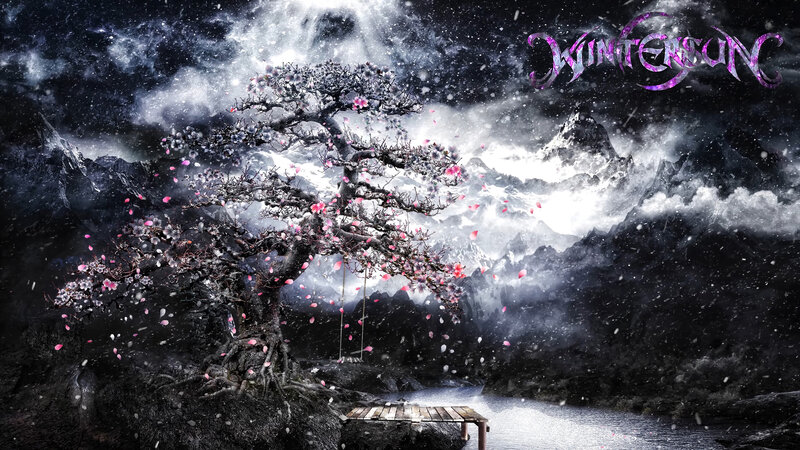 Cherry Blossom Tree — Black, Dramatic, Winter, Digital Art
