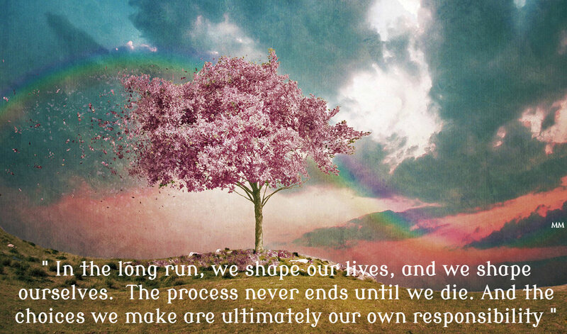 Cherry Blossom Tree — Pink, Dreamy, Sunset, Digital Art
