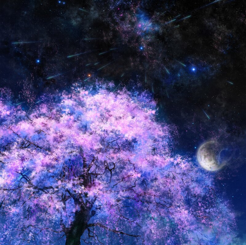Cherry Blossom Tree — Purple, Dreamy