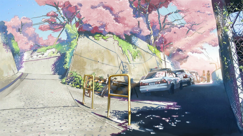 Cherry blossoms in a quiet alley