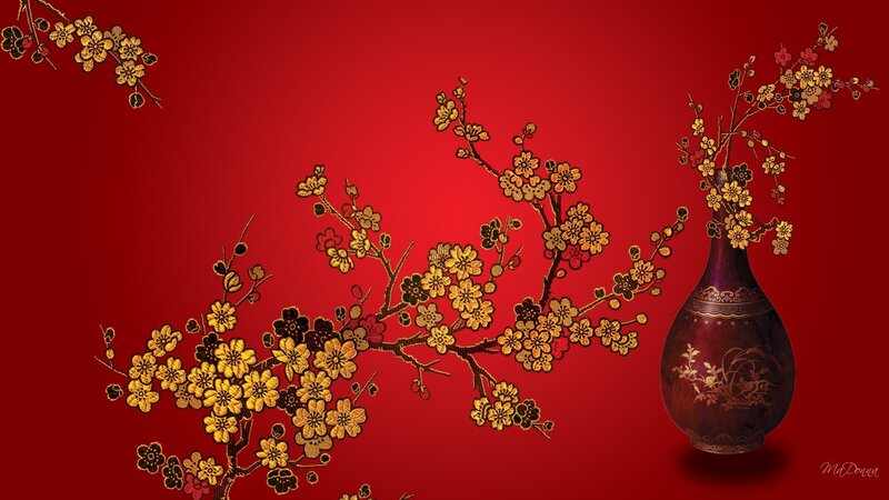 Cherry Blossoms in a Vase