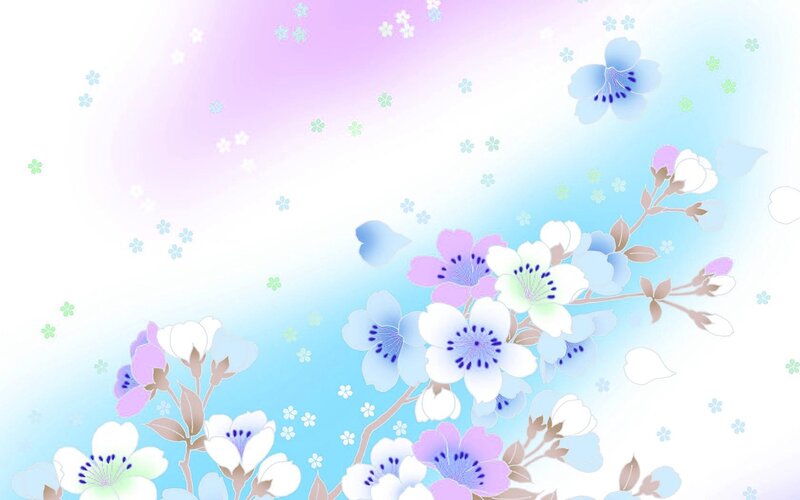 cherry blossoms in pastel colors