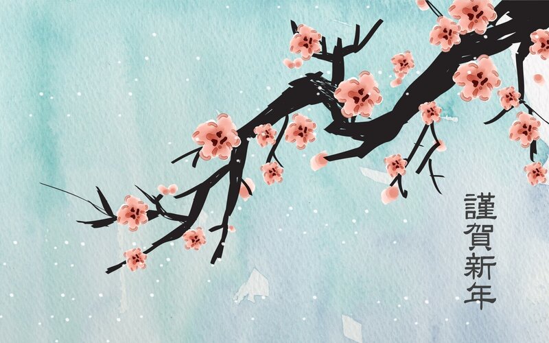 cherry blossoms in winter