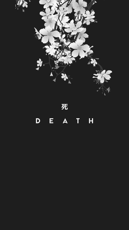 Cherry Blossoms on Black — Somber