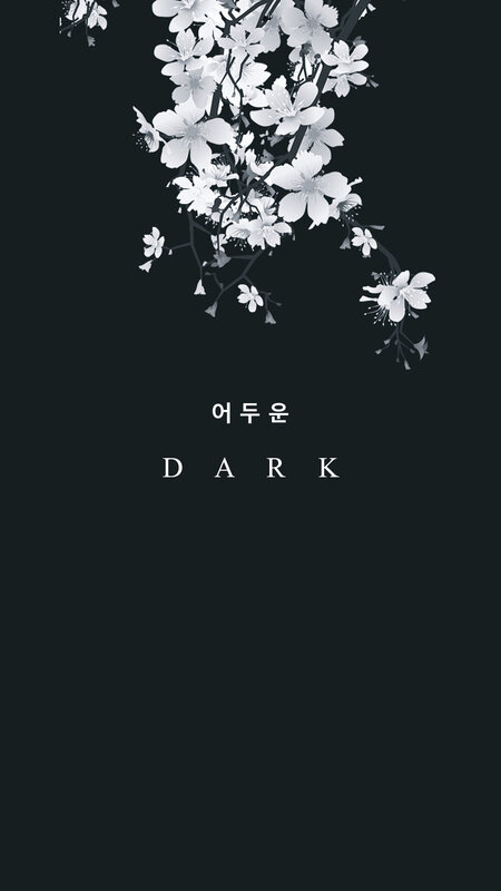 Cherry Blossoms on Dark Background