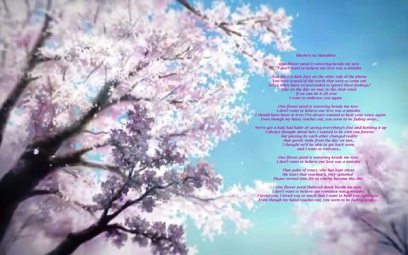 cherry blossoms with lyrics