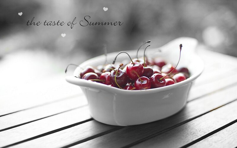 Cherry Bowl on Table