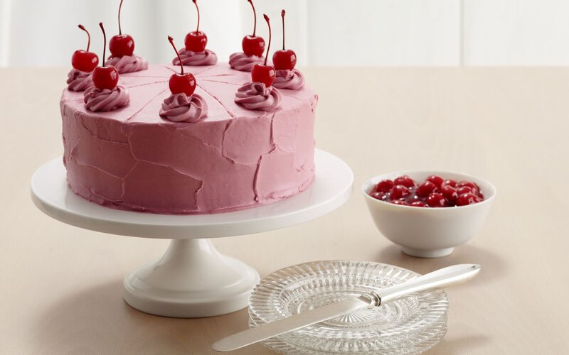 Cherry Cake on Stand