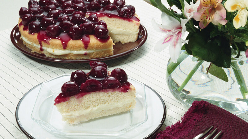 Cherry Cake Slice — White