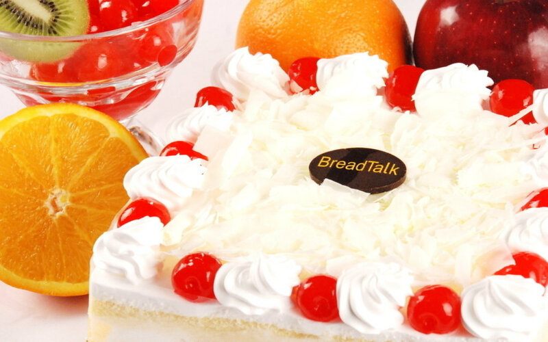 Cherry Cake with Whipped Cream