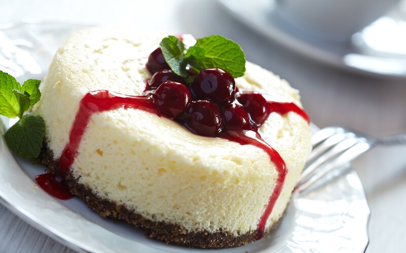 cherry cheesecake dessert