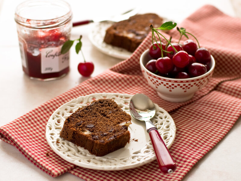 Cherry Chocolate Cake — Red, Calm