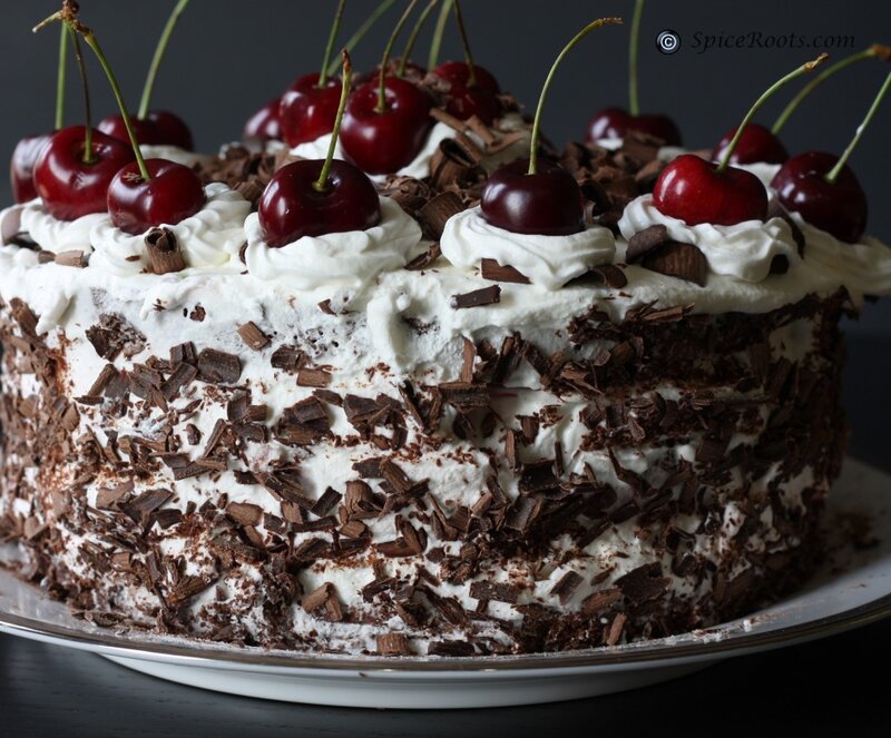Cherry Chocolate Cake — White, Rich