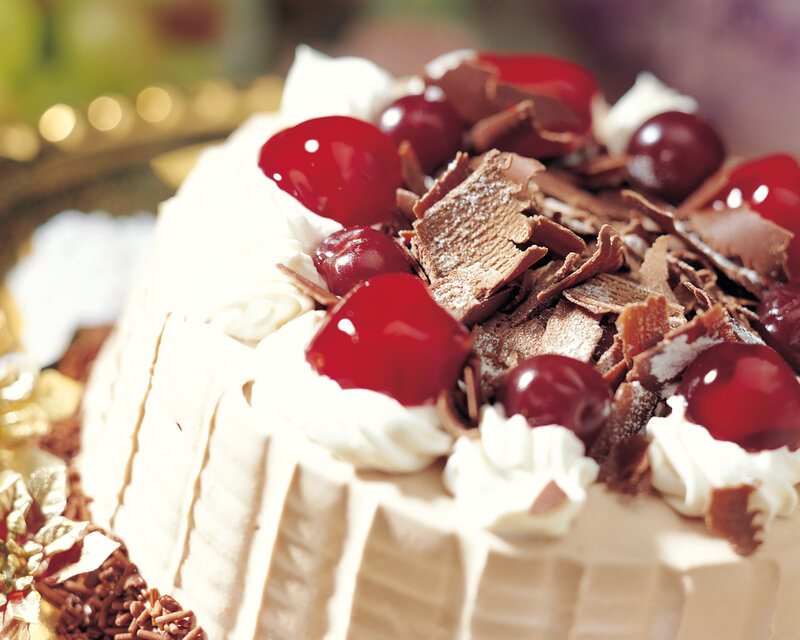 Cherry Chocolate Cake — White