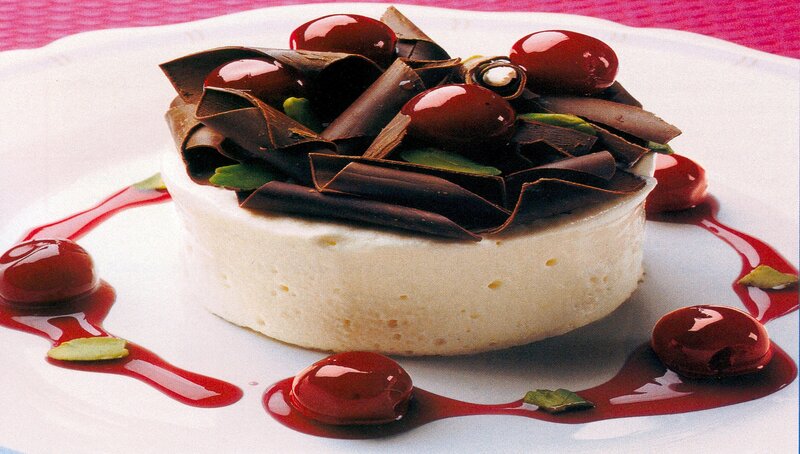 Cherry Chocolate Dessert — White, Delicious