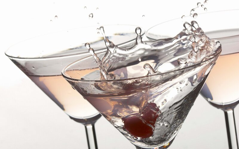 Cherry cocktail splash