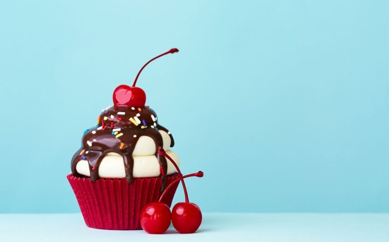 Cherry Cupcake with Chocolate