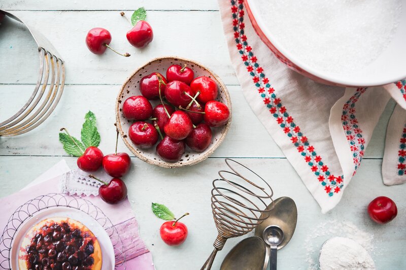 Cherry dessert preparation