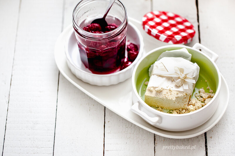 Cherry Dessert with Cream