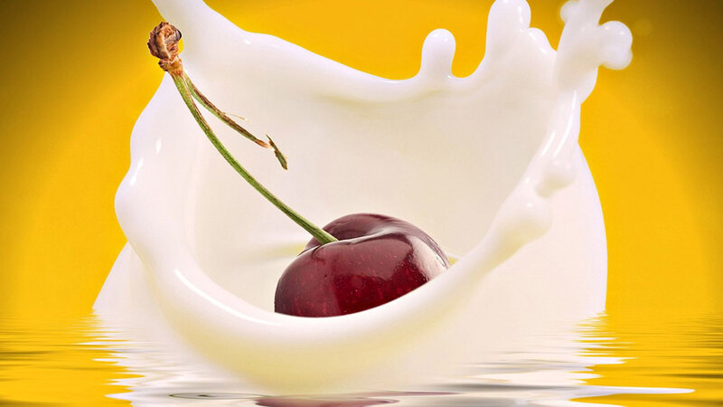 Cherry in Milk Splash — White