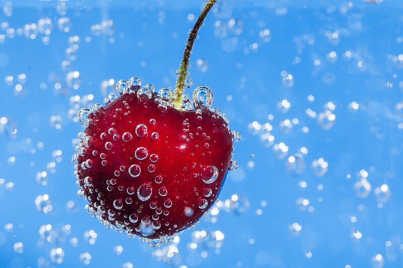 Cherry in Water — Red, Calm
