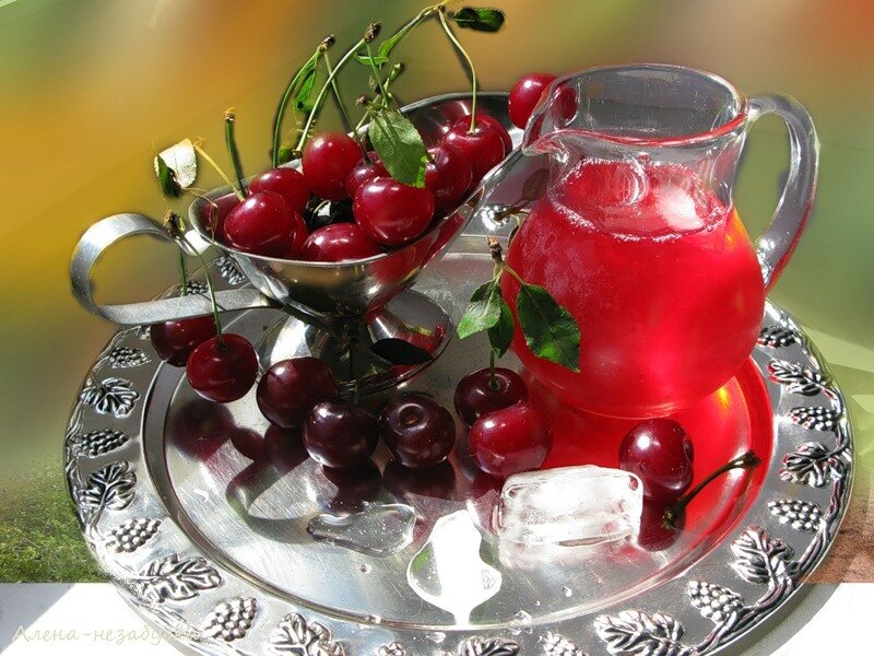 Cherry Juice and Cherries