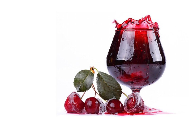 Cherry Juice Splash — Red, Dynamic, Photograph, Cherries