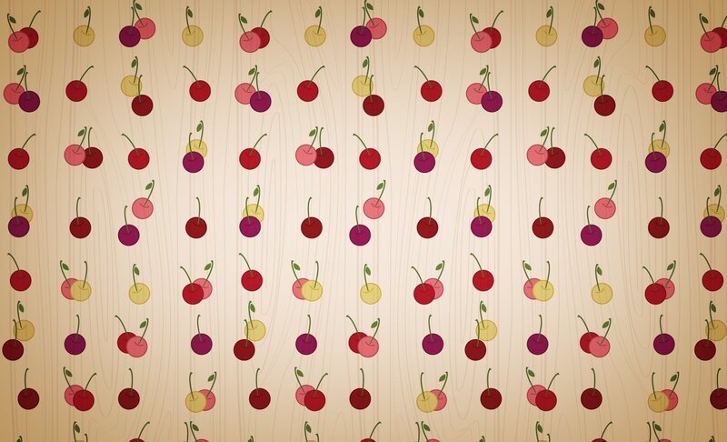 Cherry Pattern on Wood