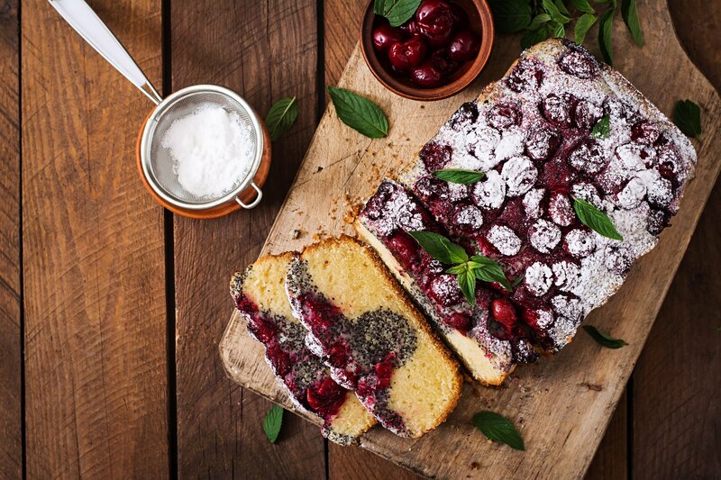 Cherry Poppy Seed Cake