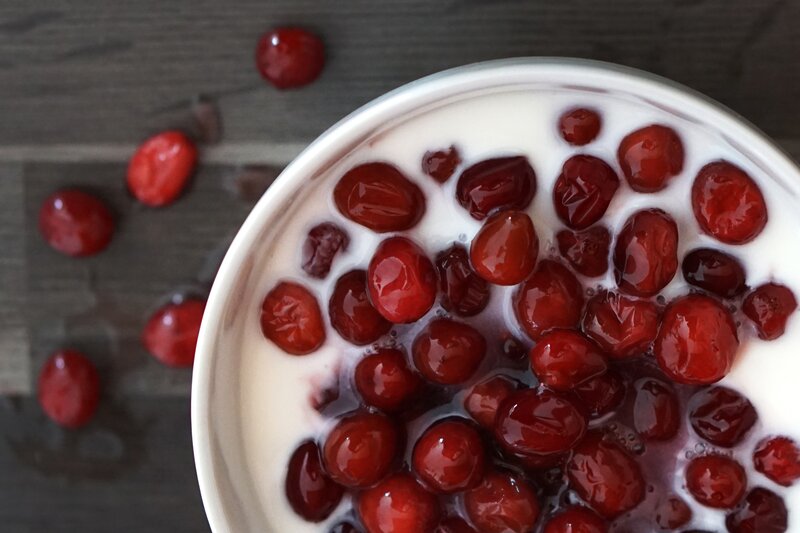 cherry tapioca dessert