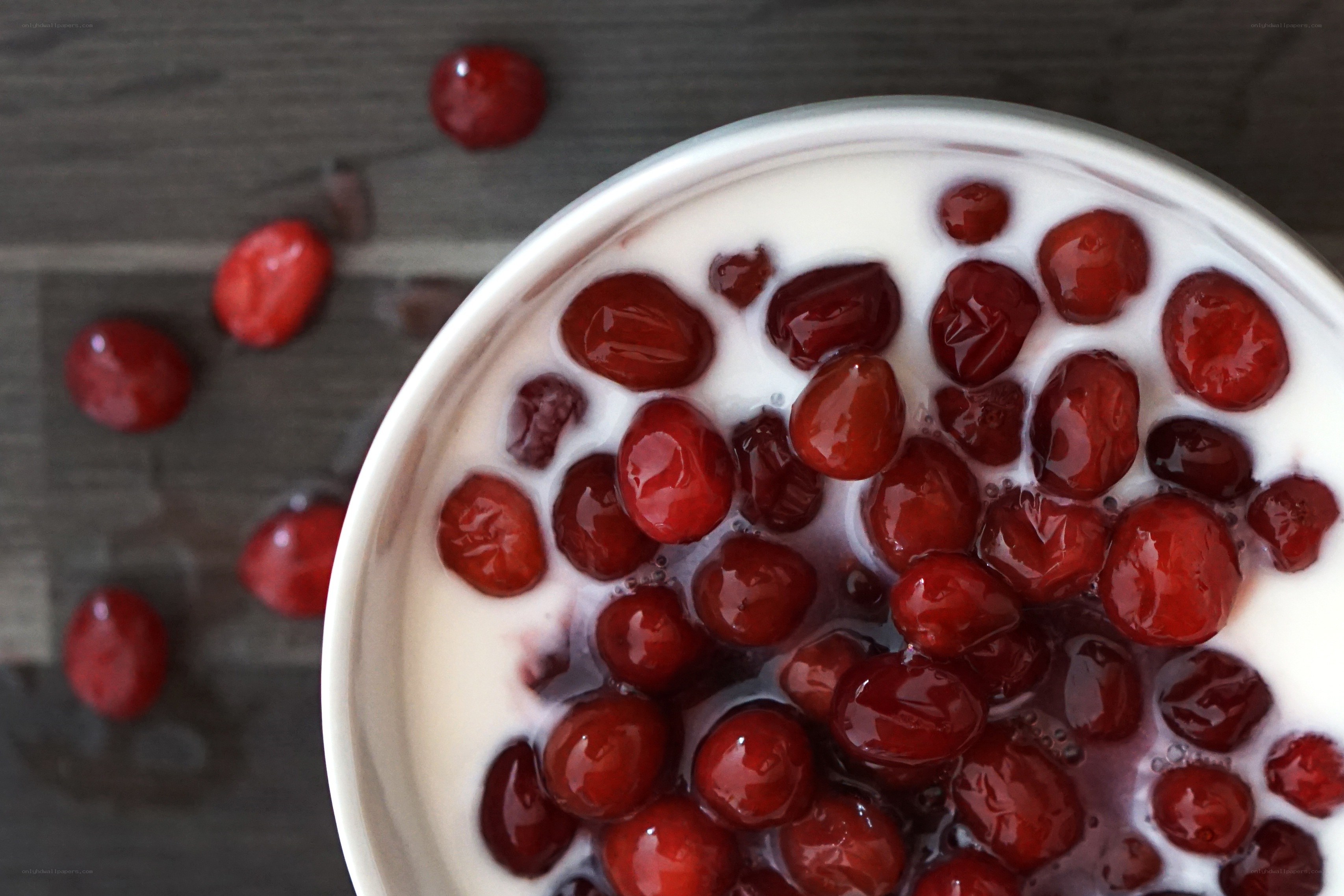 cherry tapioca dessert