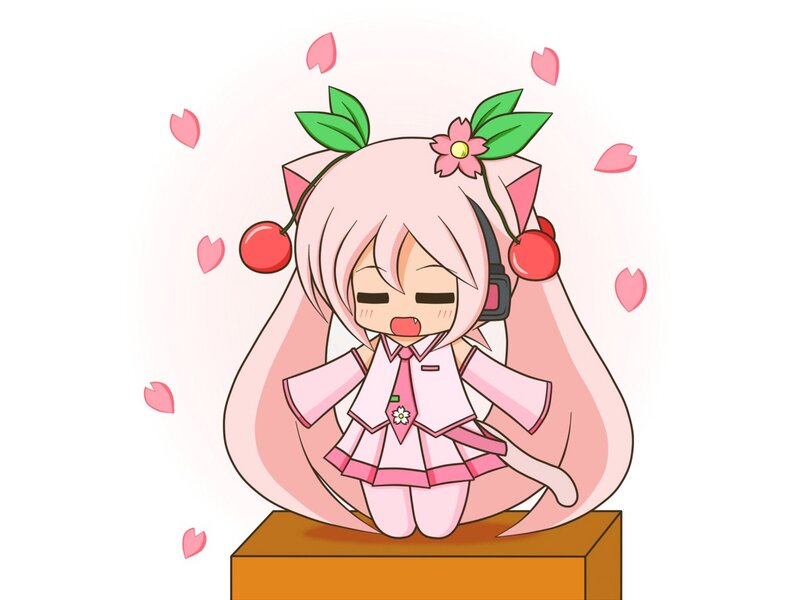cherry-themed anime character