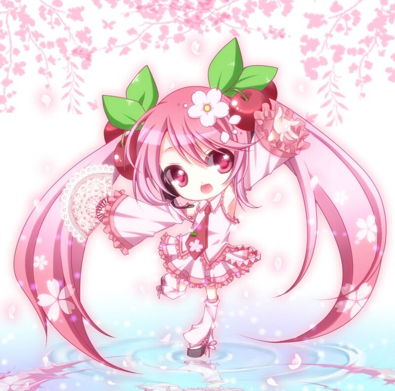 Cherry-themed Anime Girl — Pink, Playful
