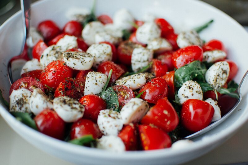 cherry tomato and mozzarella salad