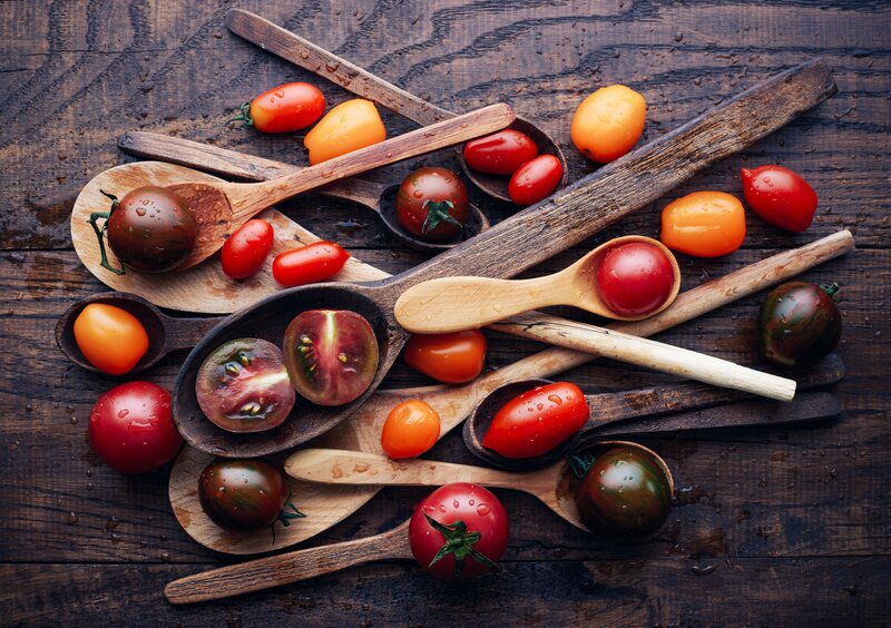 Cherry Tomatoes on Spoons