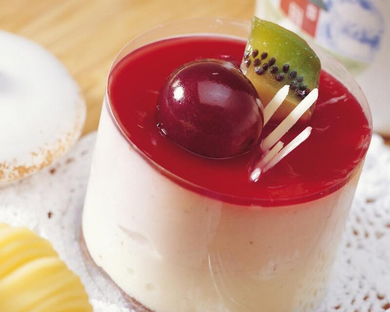 cherry-topped fruit dessert