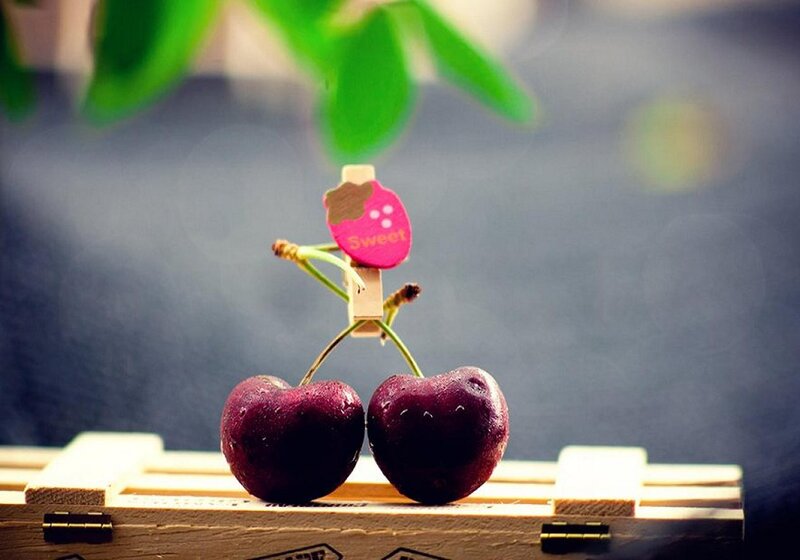 Cherry with Clothespin