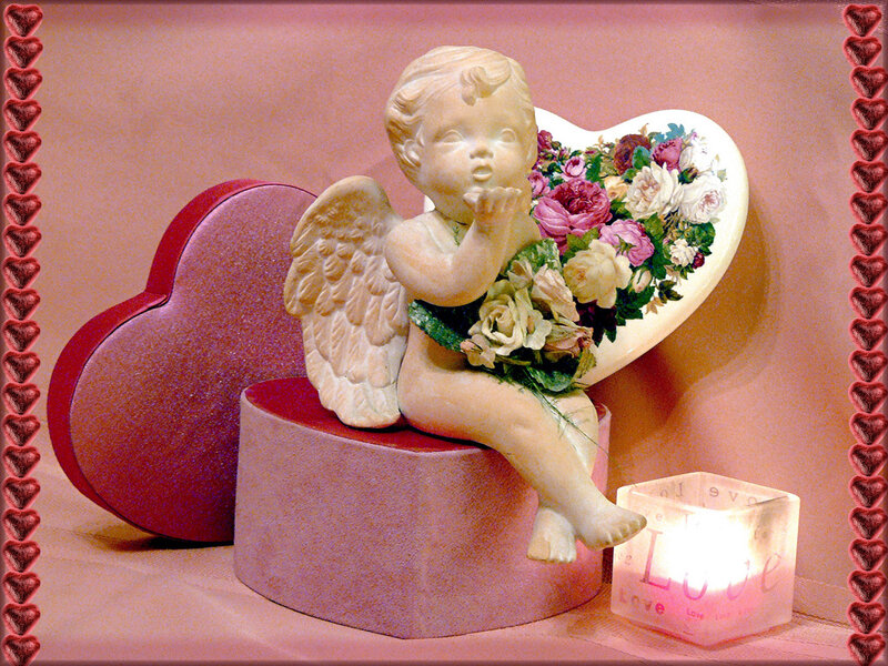 Cherub Figurine on Heart