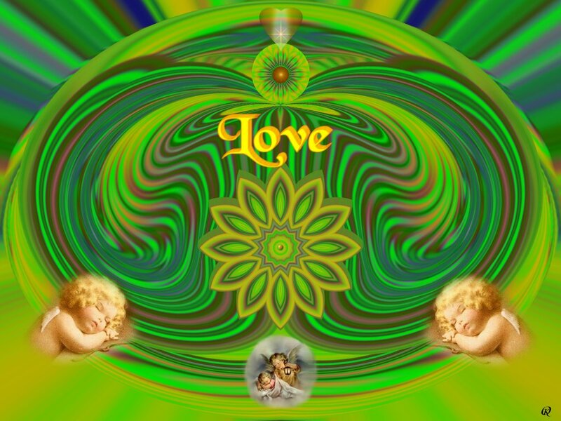 Cherubs in Green Vortex