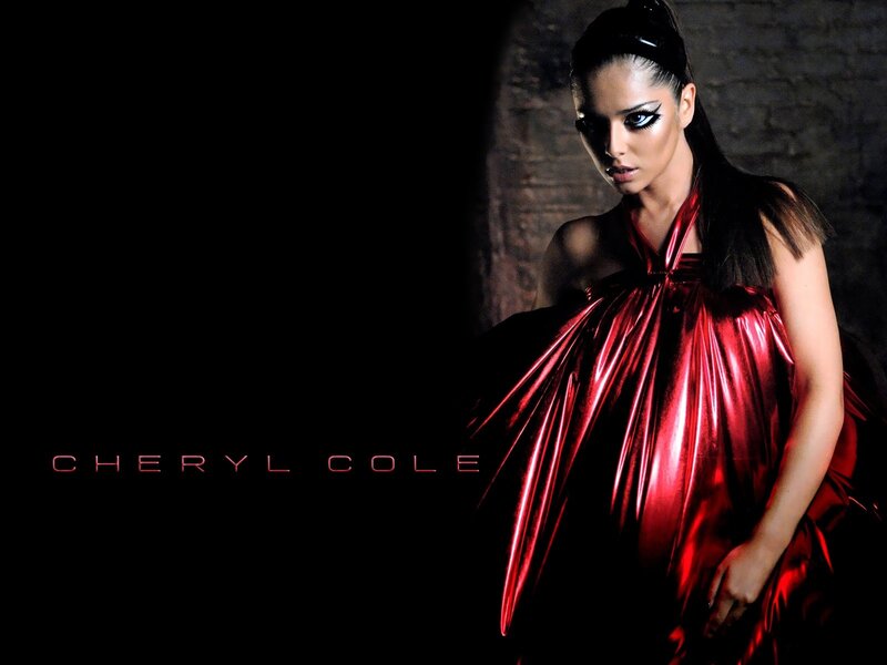 Cheryl Cole in red dress