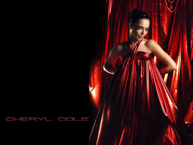 Cheryl Cole in red dress