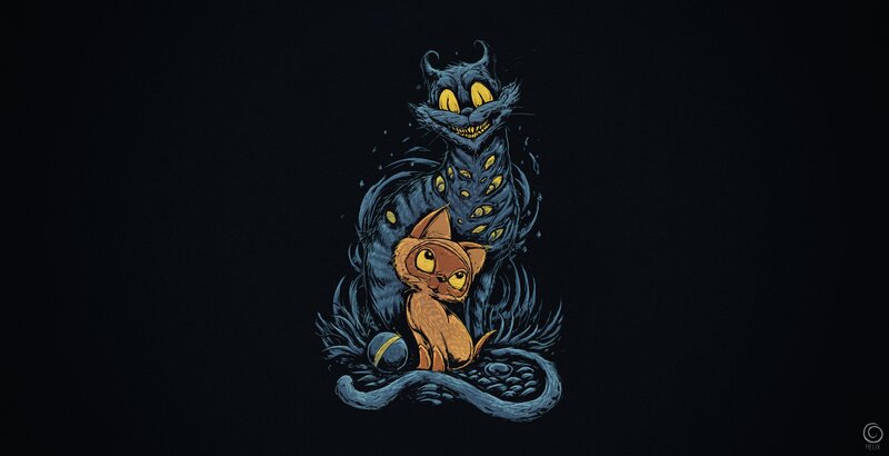 Cheshire Cat and Kitten