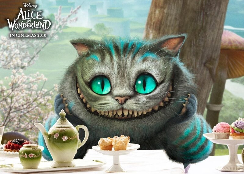 Cheshire Cat at tea party