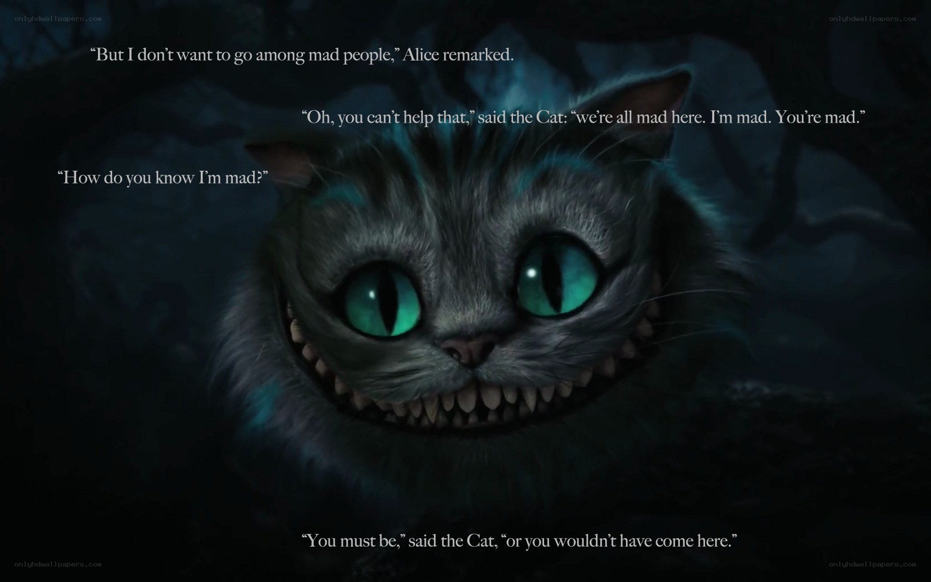 Cheshire Cat dialogue scene
