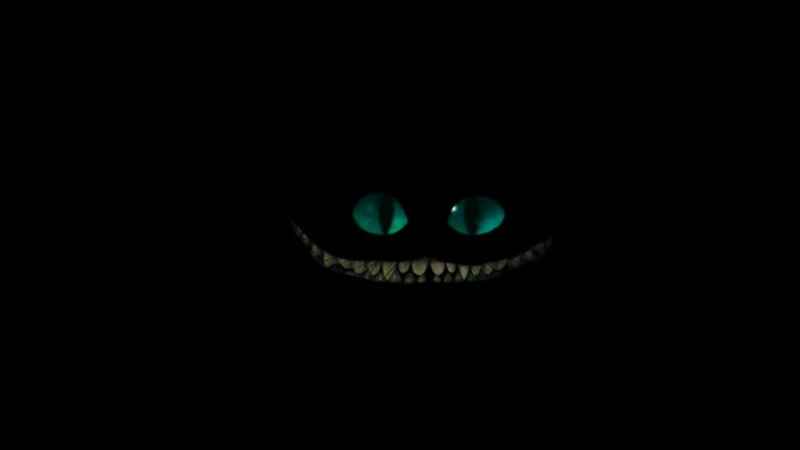Cheshire Cat Eyes and Grin — Black, Mysterious, Night