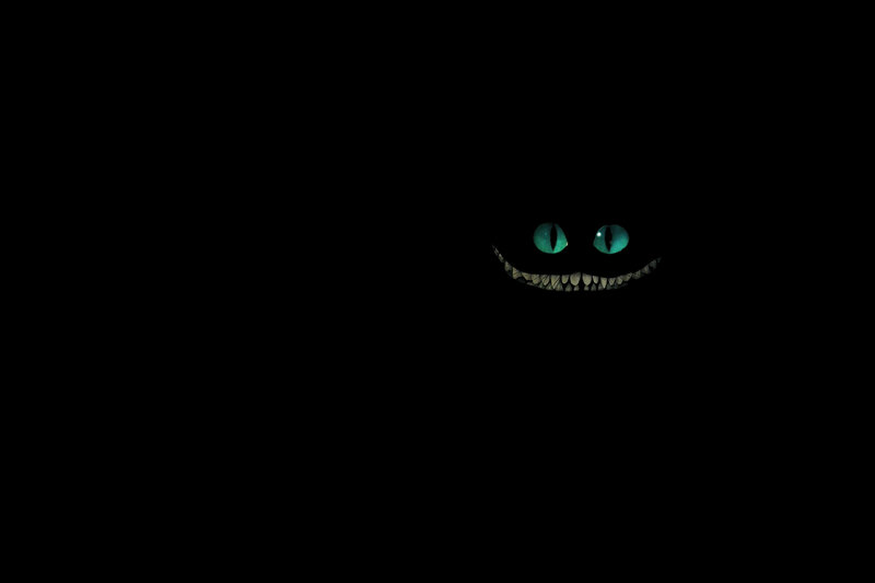 Cheshire Cat Eyes and Grin — Black