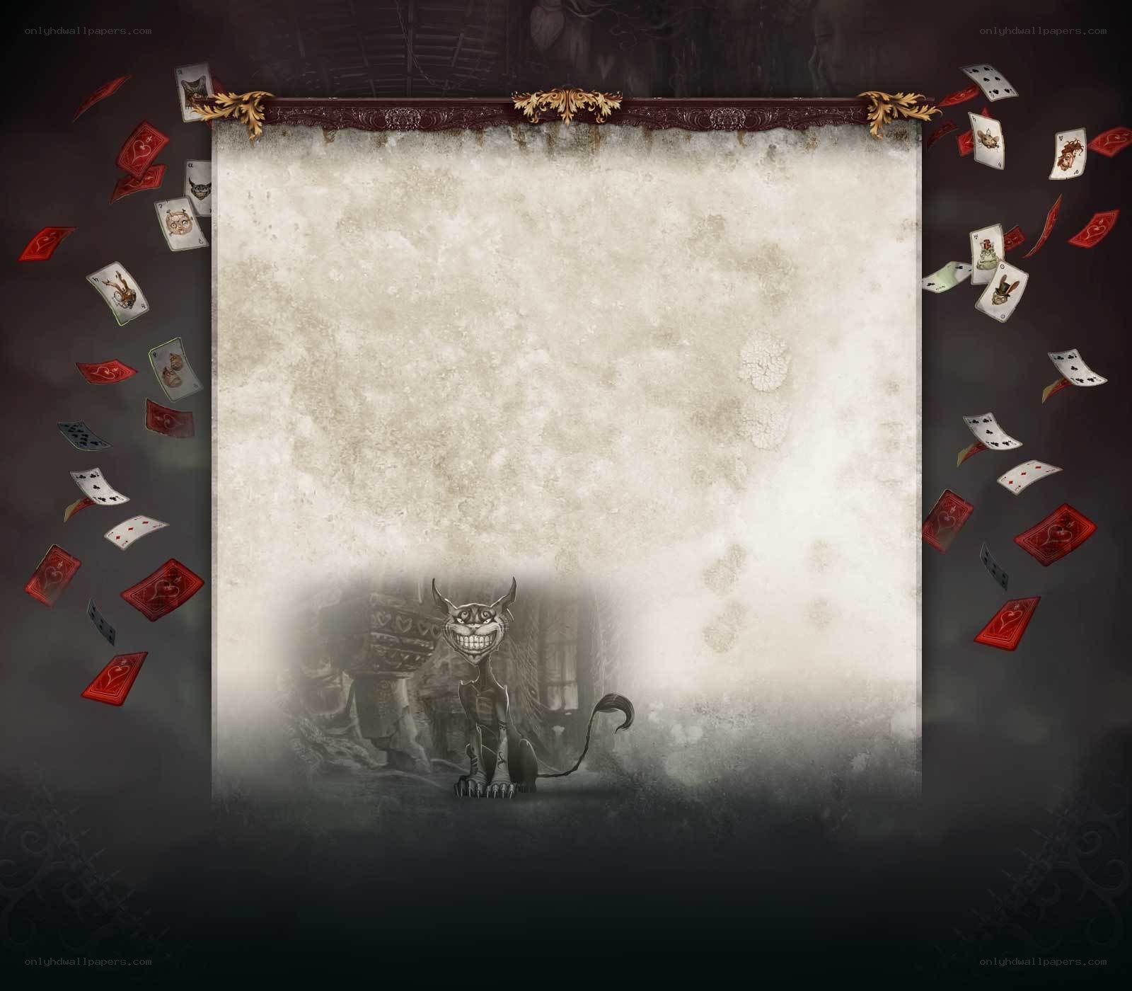 Cheshire Cat in a card storm
