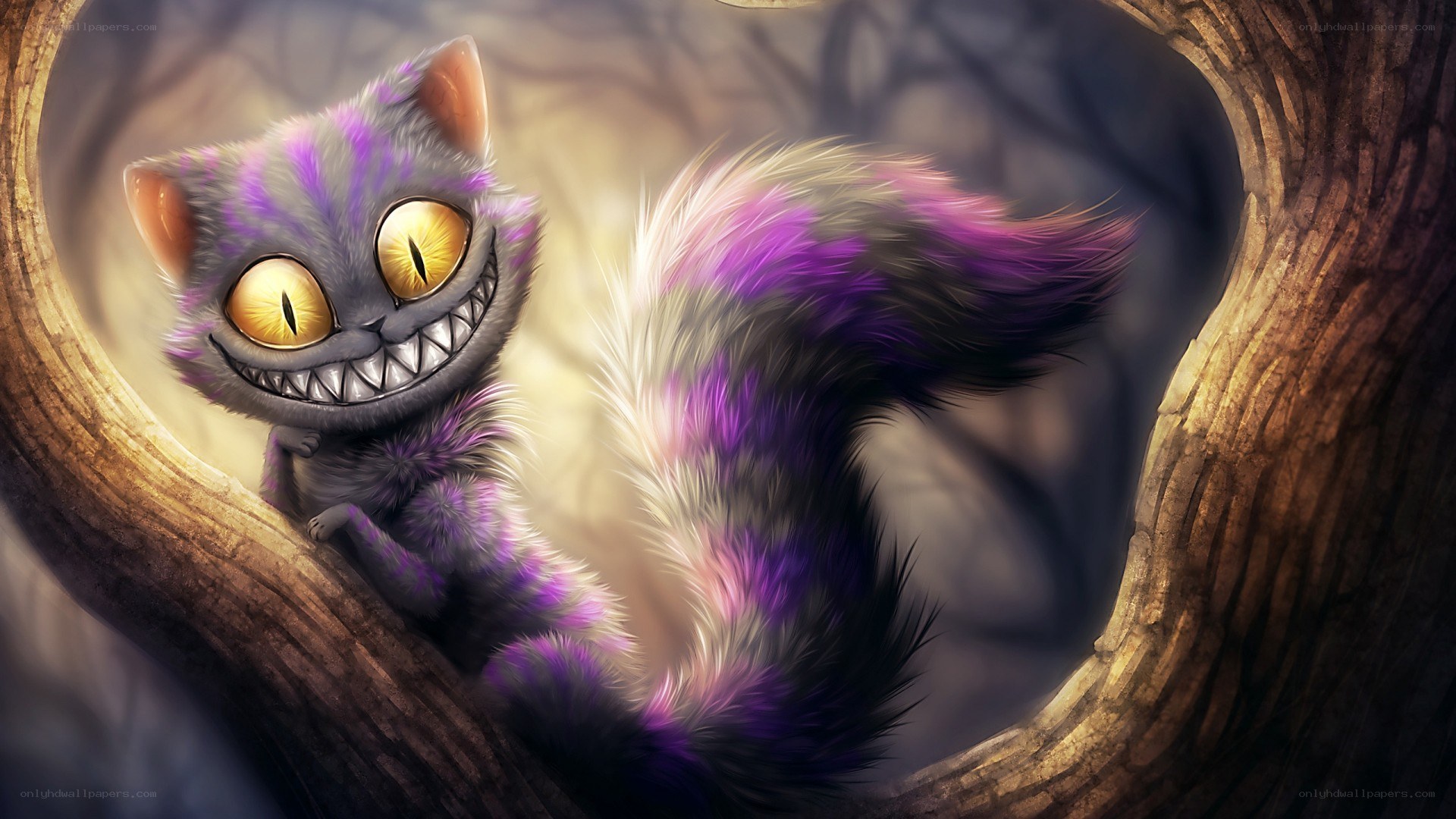 Cheshire Cat in a tree