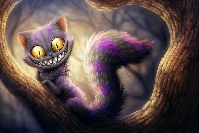 Cheshire Cat in a tree