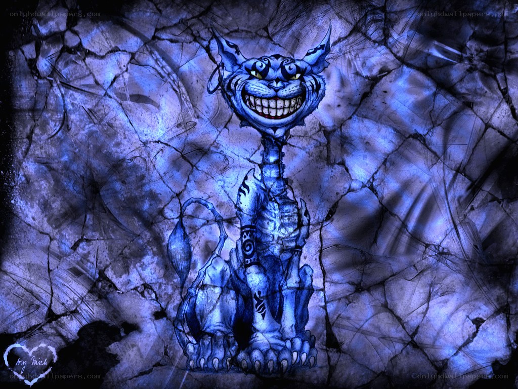 Cheshire Cat in blue